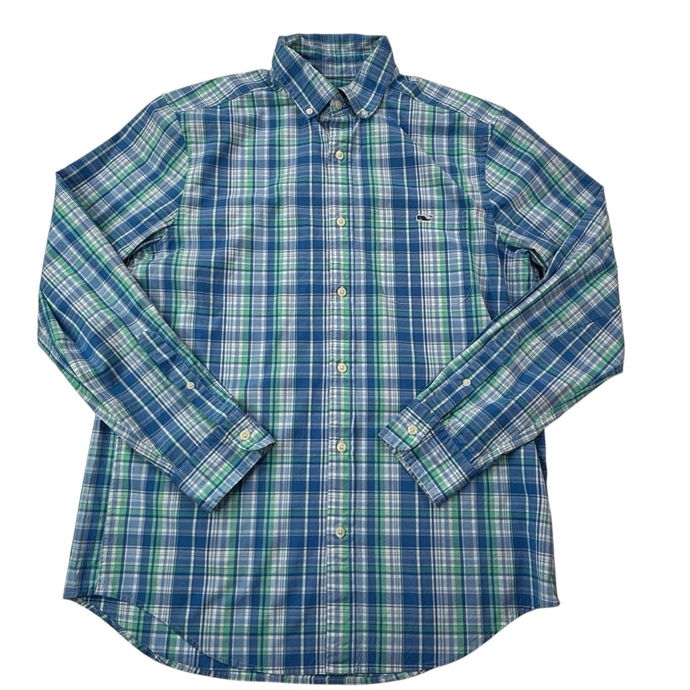 Vineyard Vines Mens M Medium Button-Down Classic Fit Plaid Tucker Fit Shirt - Picture 15 of 16